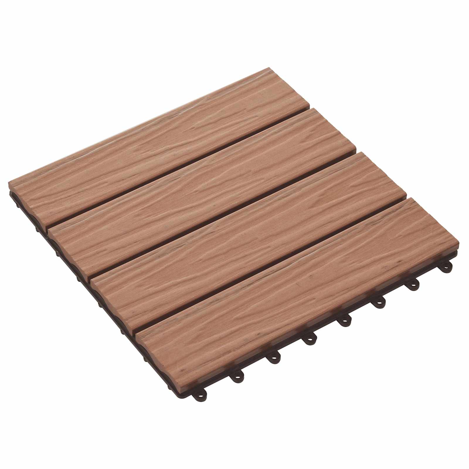 Telha de deck design 3d 11 unid. marrom claro 30 x 30 cm wpc