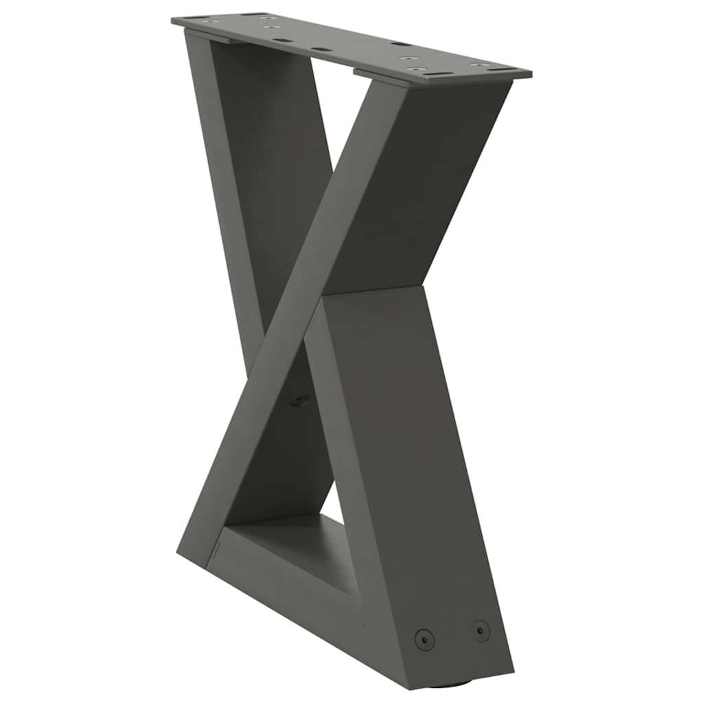 Pés para mesa de centro 2 peças antracite 40x(30-31,3) cm aço