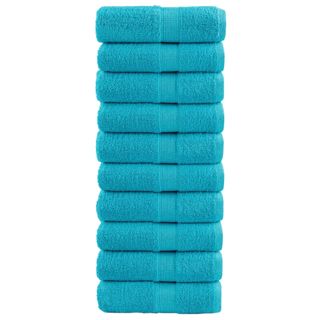 Toalhas de bidé premium solund 10pcs 30x50 cm 600 gsm turquesa