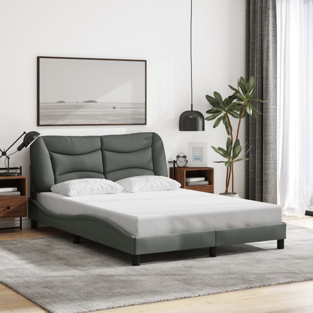 Estrutura de cama com LED sem colchão hvar 140x190 cm tecido