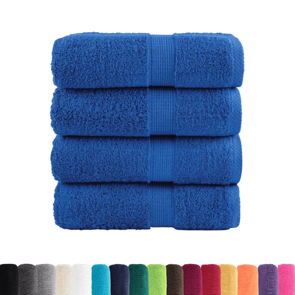 Toalhas de bidé premium solund 4 pcs 30x50 cm 600 gsm azul