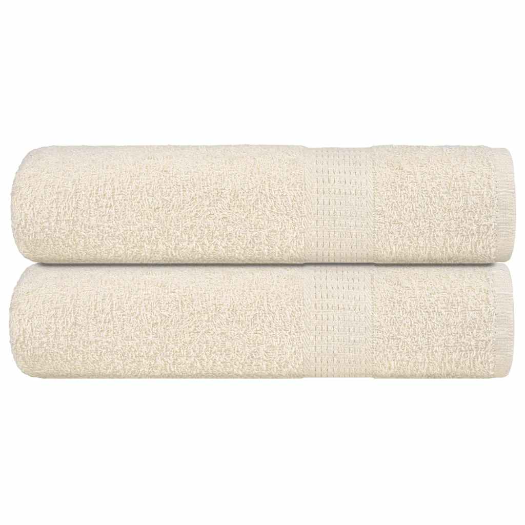 Toalhas de mãos frogn 2 pcs 50x100 cm 360 g/m² creme