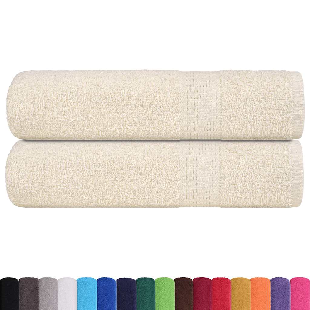 Toalhas de mãos frogn 2 pcs 50x100 cm 360 g/m² creme