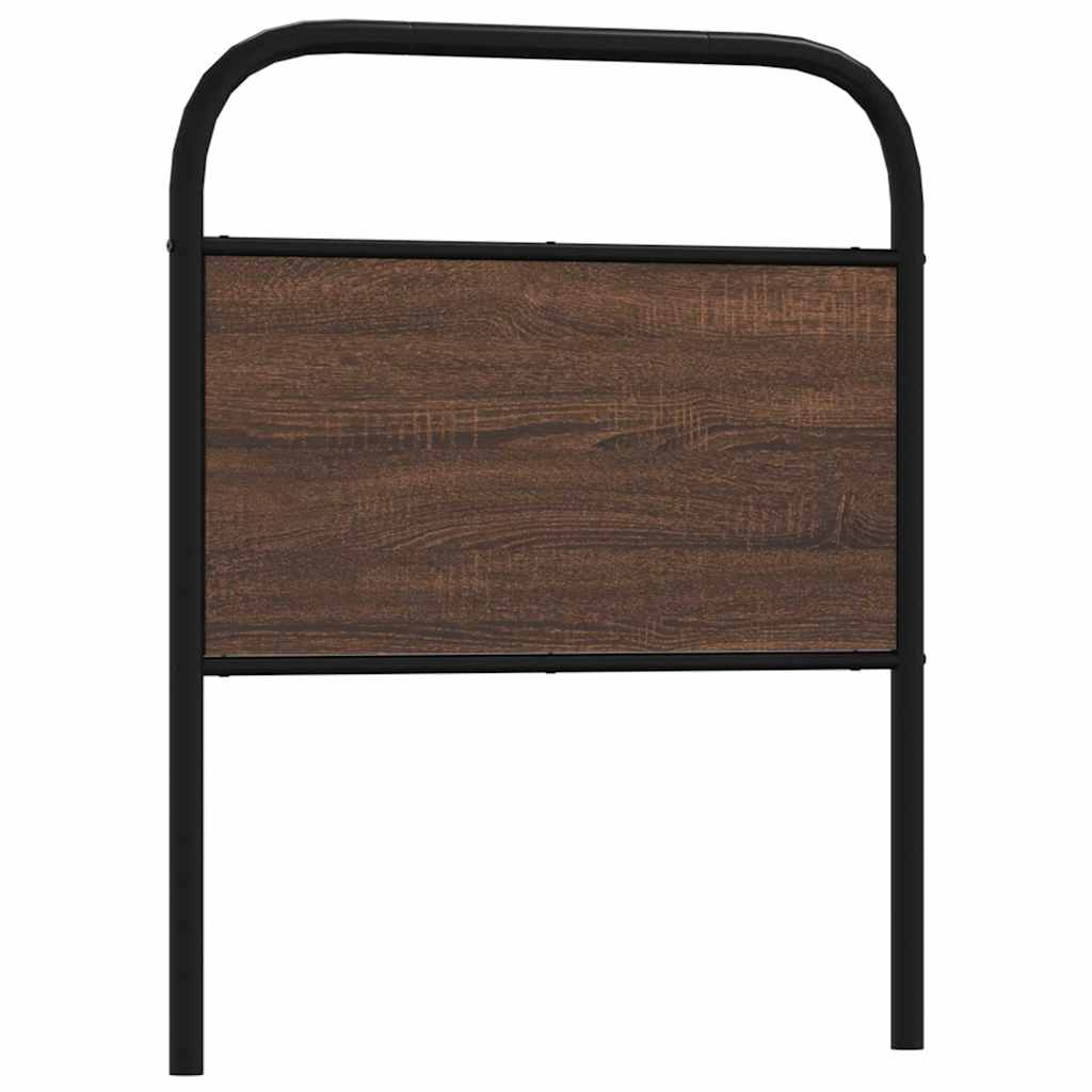 Cabeceira de substituição 80 cm derivados madeira/aço carvalho castanho