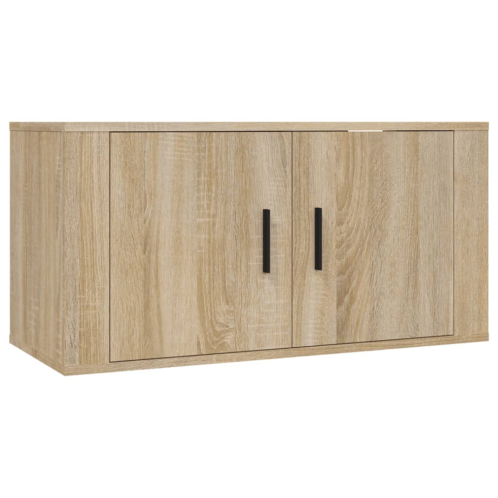 Móvel de TV de parede 80x34,5x40 cm castanho sonoma