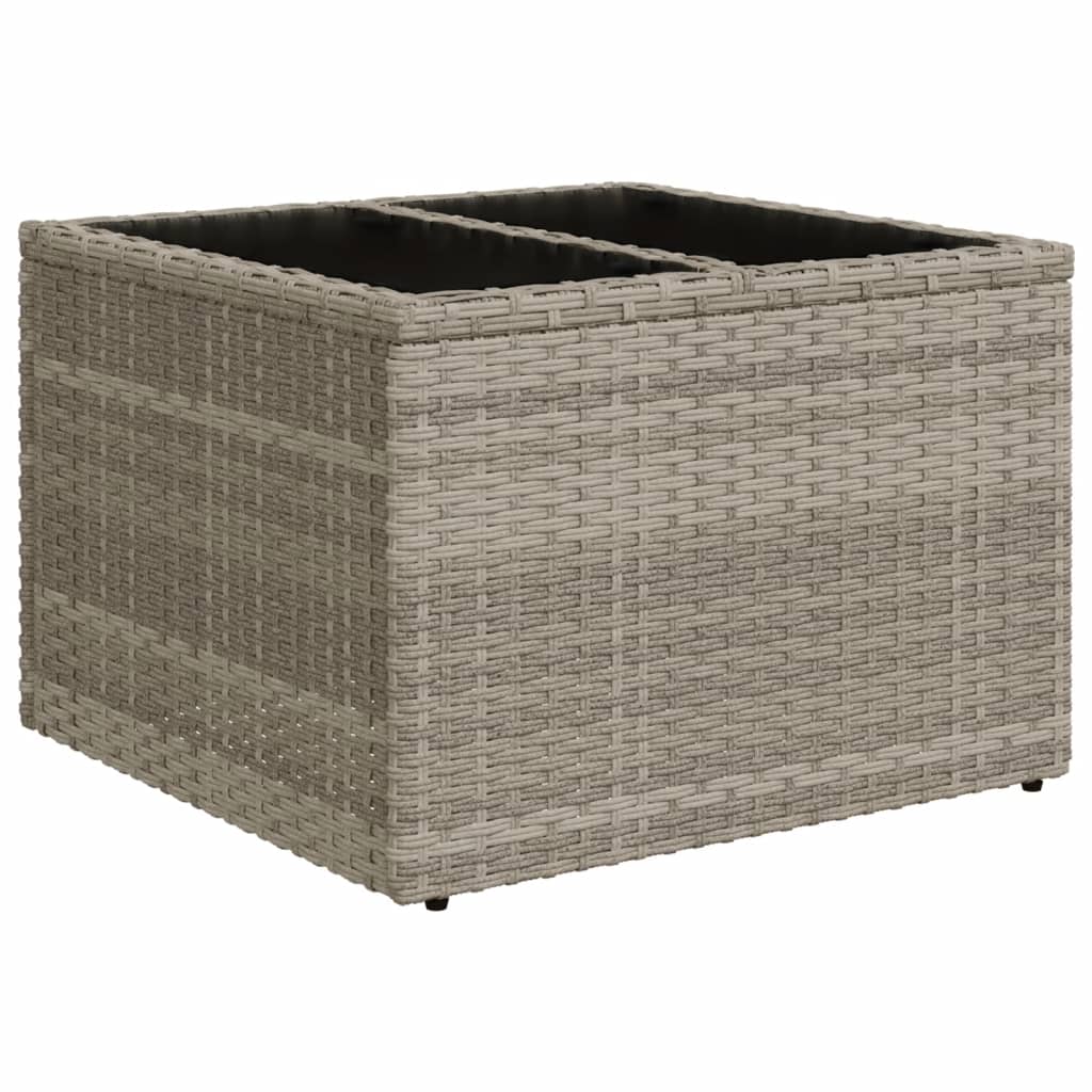 Conjunto de sofá de jardim com 7 peças e almofadas em rattan sintético cinza