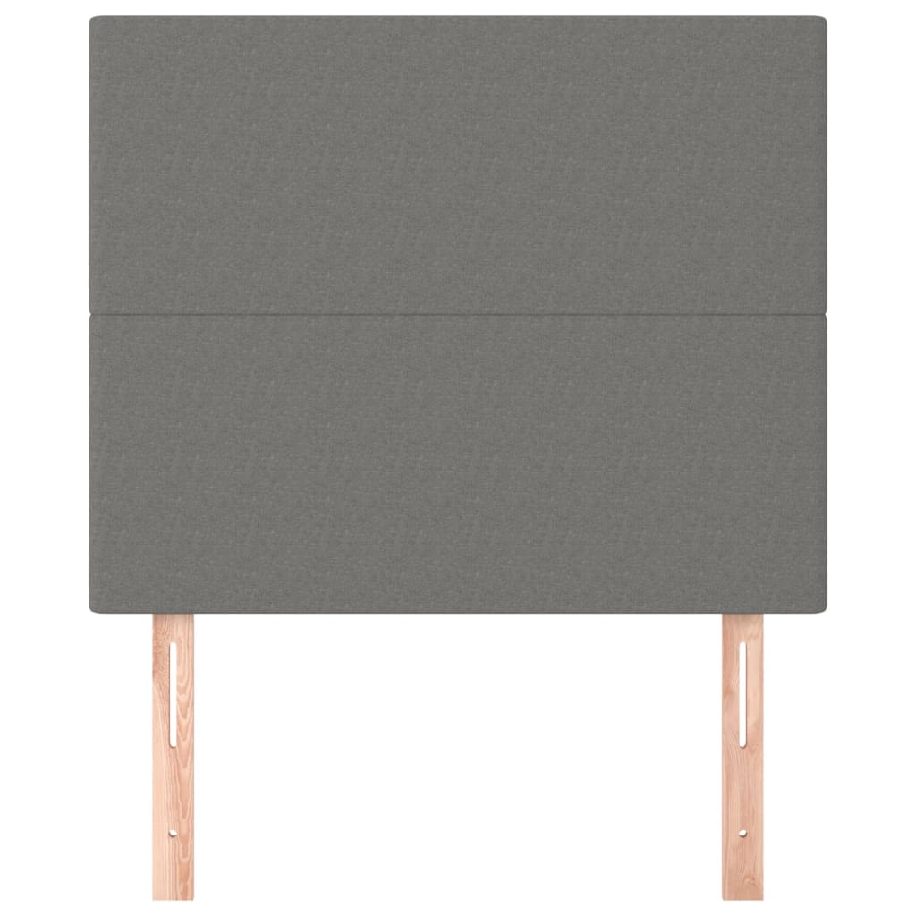 Cabeceira cinza escuro 80x5x118/128 cm tecido