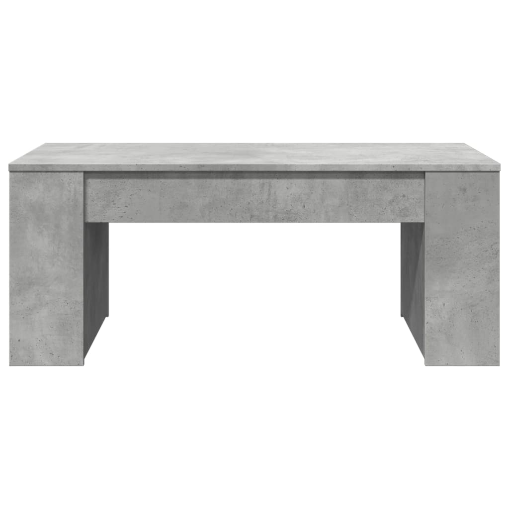 Mesa de centro 102x55x42 cm madeira processada cinza cimento