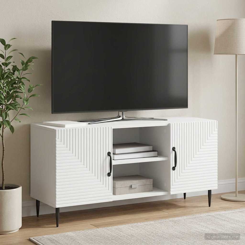 Gabinete para TV branco 102 x 34,5 x 50 cm derivados de madeira