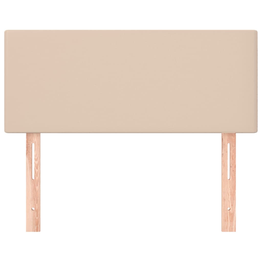 Cabeceira de cama couro artificial 80x5x78/88 cm cappuccino