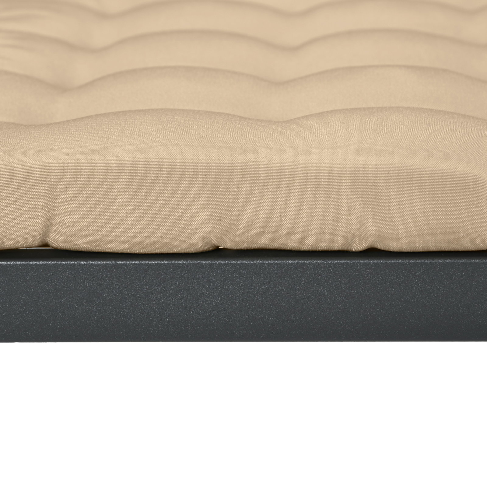Conjunto de 6 almofadas para cadeiras de jantar 40x40 cm 6 peças almofadas para cadeiras de jardim acolchoadas com fitas caqui