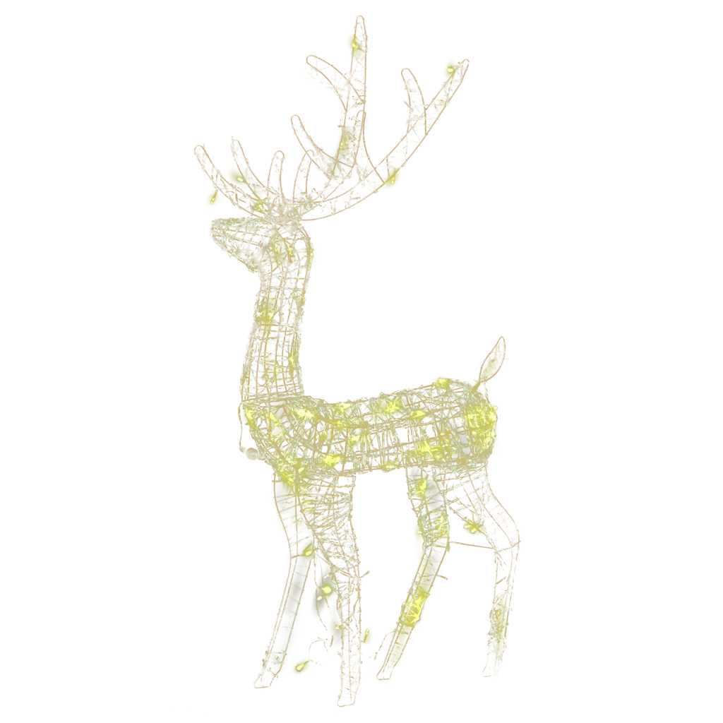 Renas decorativas de natal 2 pcs 128 cm acrílico branco quente