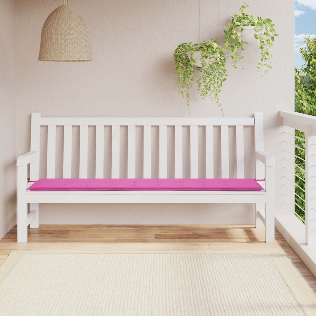 Almofadão p/ banco de jardim 200x50x3 cm tecido rosa