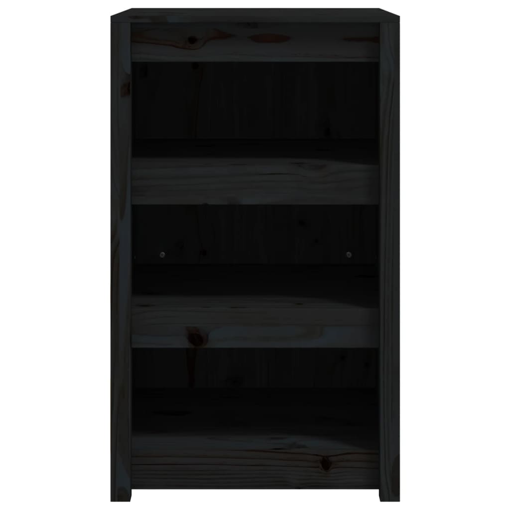 Armário de cozinha p/ exterior meppel 55x55x92 cm pinho maciço preto