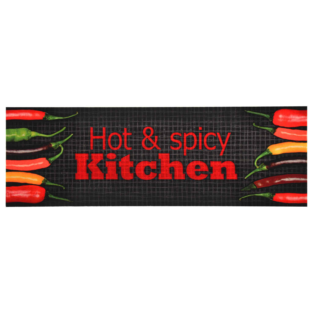 Tapete de cozinha lavável com design hot & spicy 60x300 cm