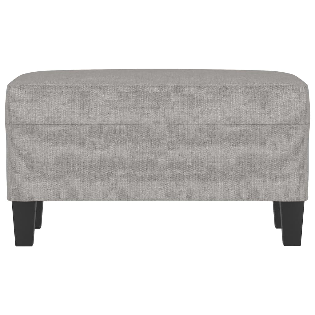 Banco 70x35x41 cm tecido cinzento-claro