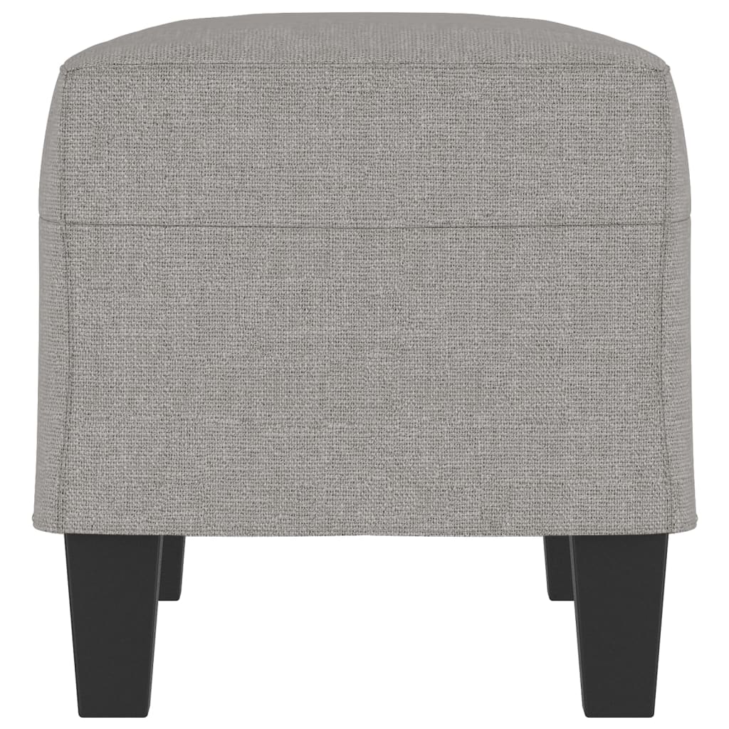 Banco 70x35x41 cm tecido cinzento-claro