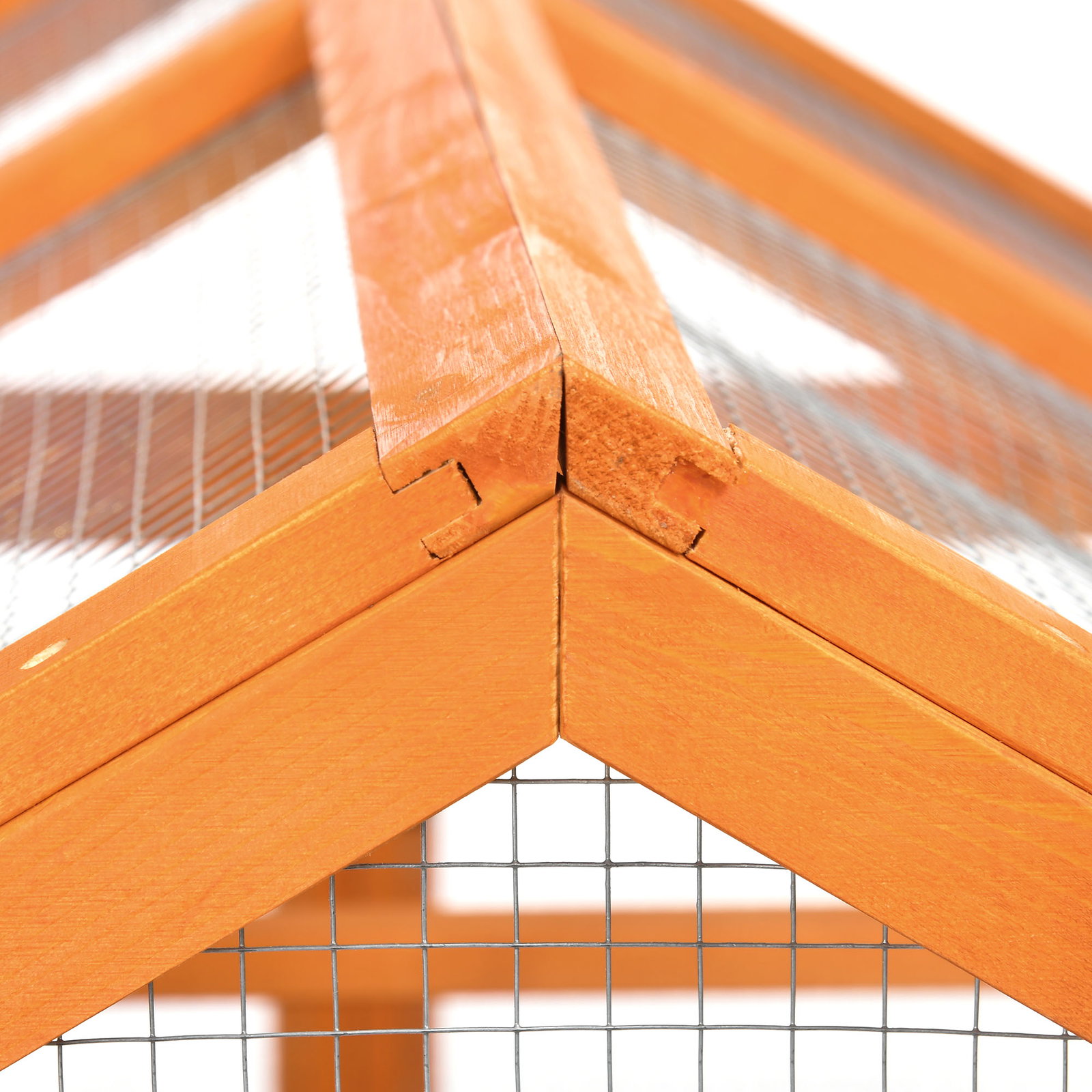 Galinheiro para exterior 140x88,5x106 cm para 1-3 galinhas com estrutura de madeira e 2 portas com fechadura madeira