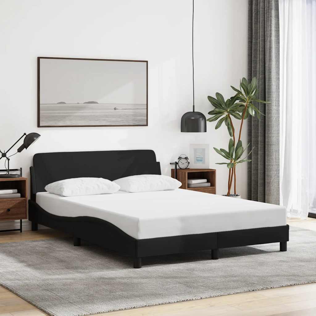 Estrutura de cama dover preta 135x190 cm em tecido