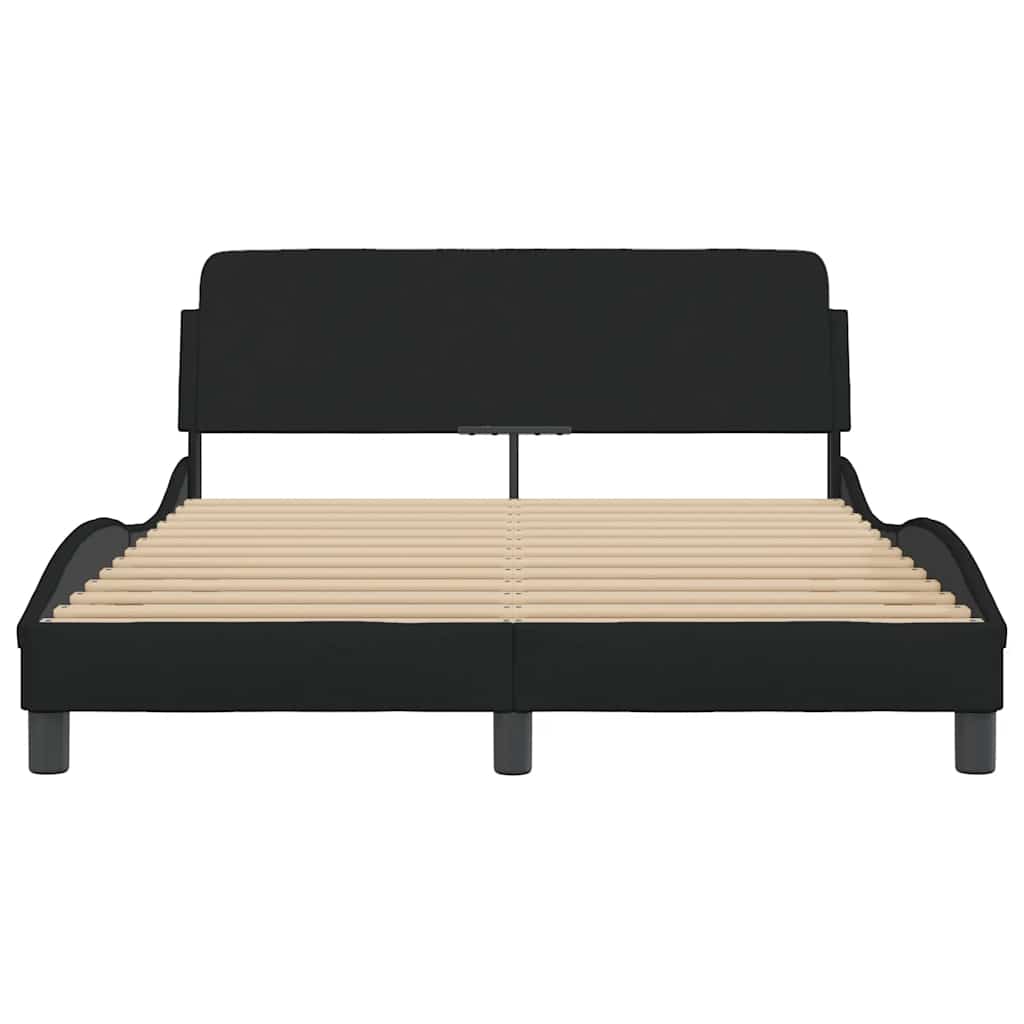 Estrutura de cama dover preta 135x190 cm em tecido