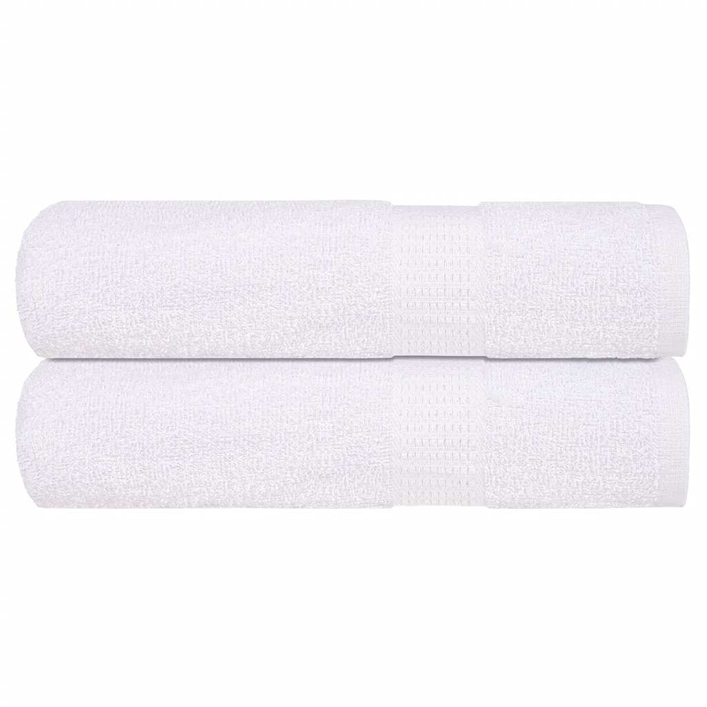 Toalhas de banho frogn 2 pcs 100x150 cm 360 g/m² branco