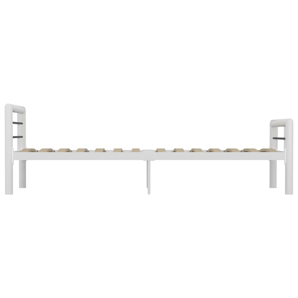 Estrutura de cama 100x200 cm metal branco e preto