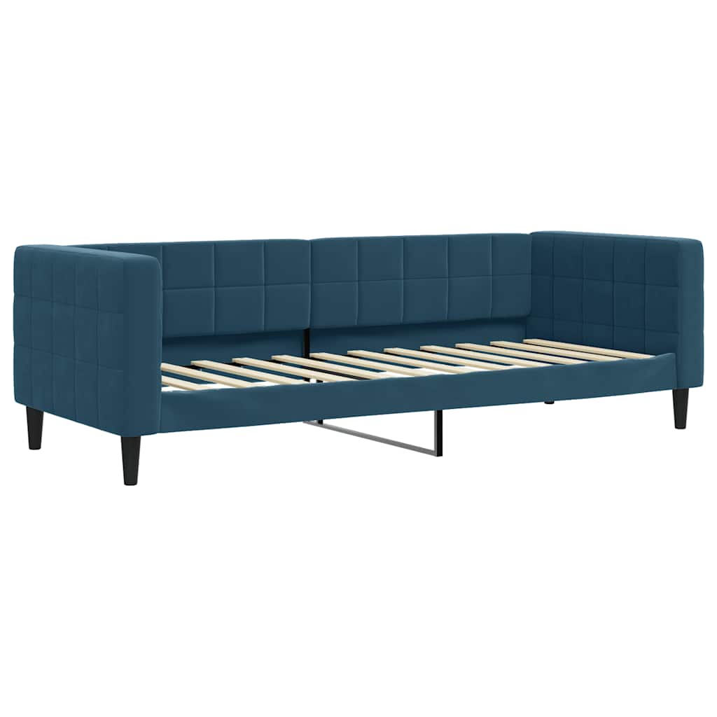 Sofá-cama com colchão 80x200 cm veludo azul