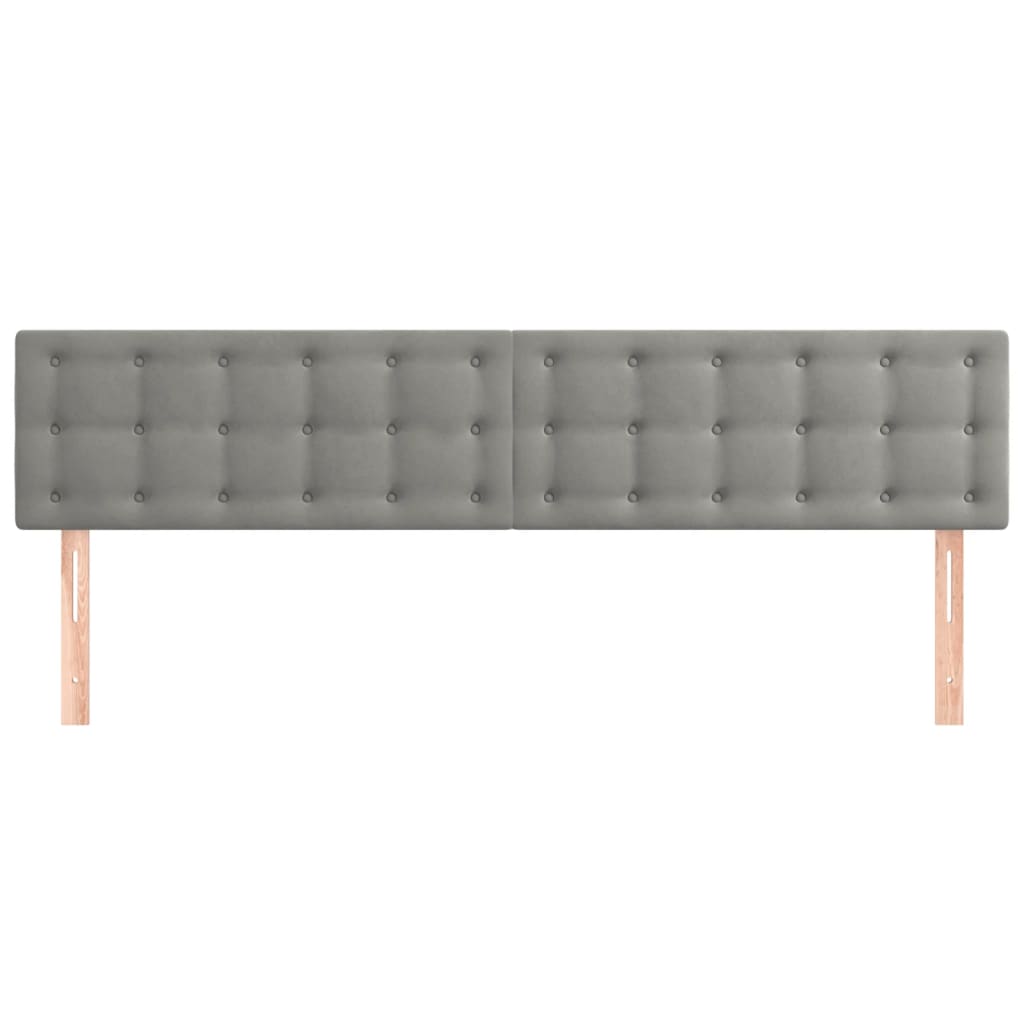 Cabeceiras cinzento-claro 180x5x78/88 cm veludo