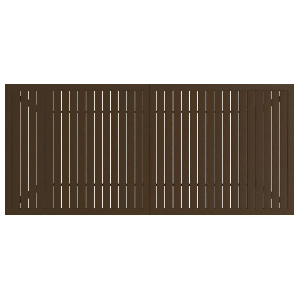 Mesa de jardim 190x80x72 cm aço castanho