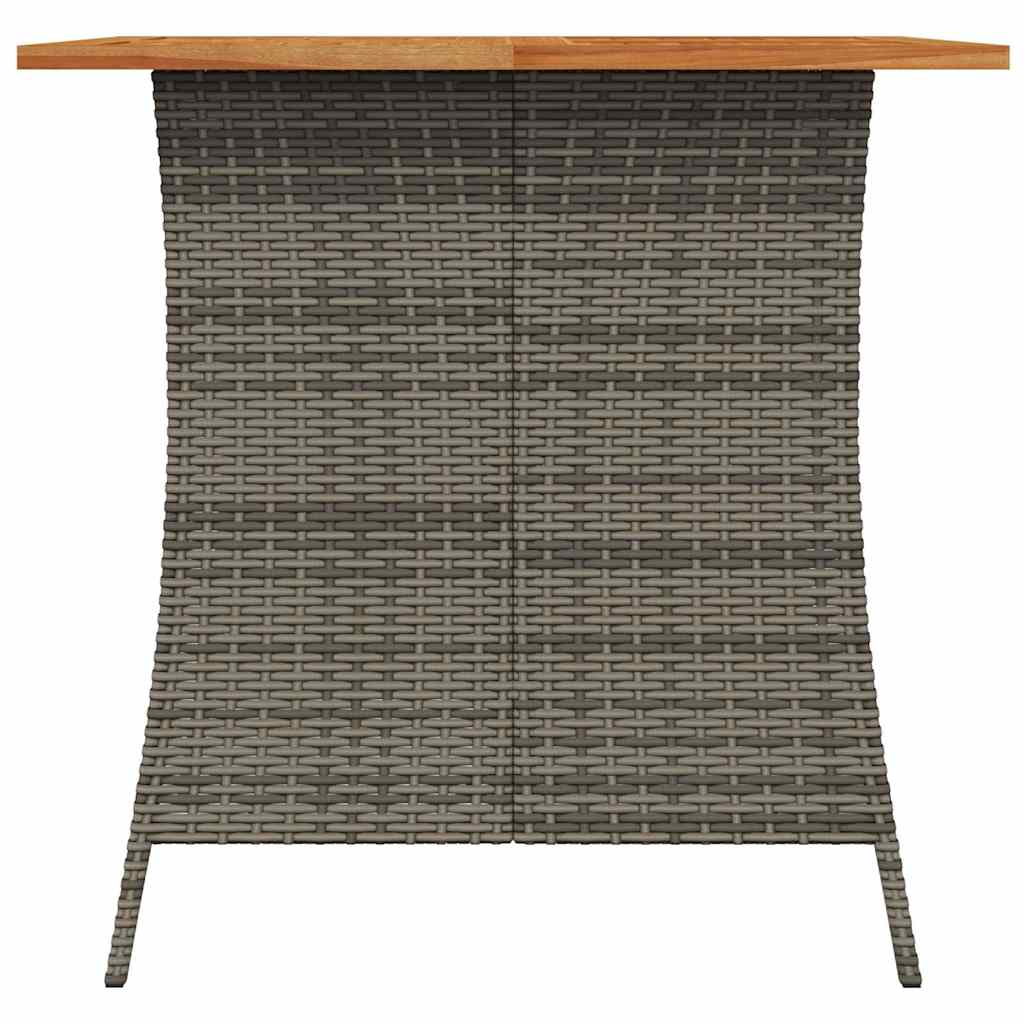 5 Pcs conjunto de jantar p/ jardim c/ almofadões vime PE cinza