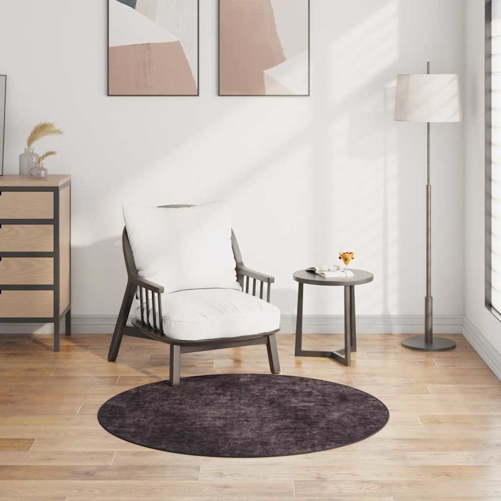 Tapete lavável φ120 cm antracite