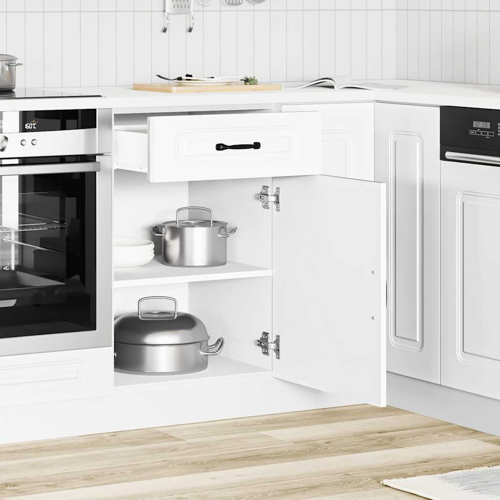 Armário de cozinha baixo kalmar madeira artificial branca