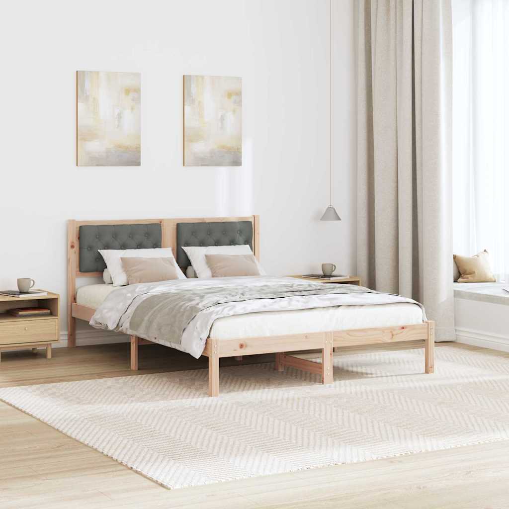 Estrutura da cama com cabeceira cinza escuro 150 x 200 cm