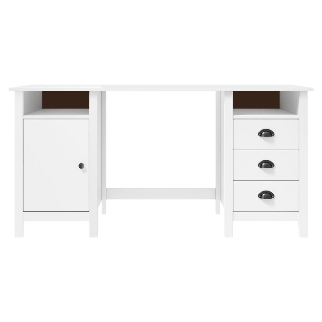 Secretária hill 150x50x74 cm pinho maciço branco