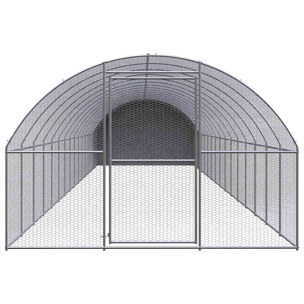 Galinheiro de exterior 3x16x2 m aço galvanizado
