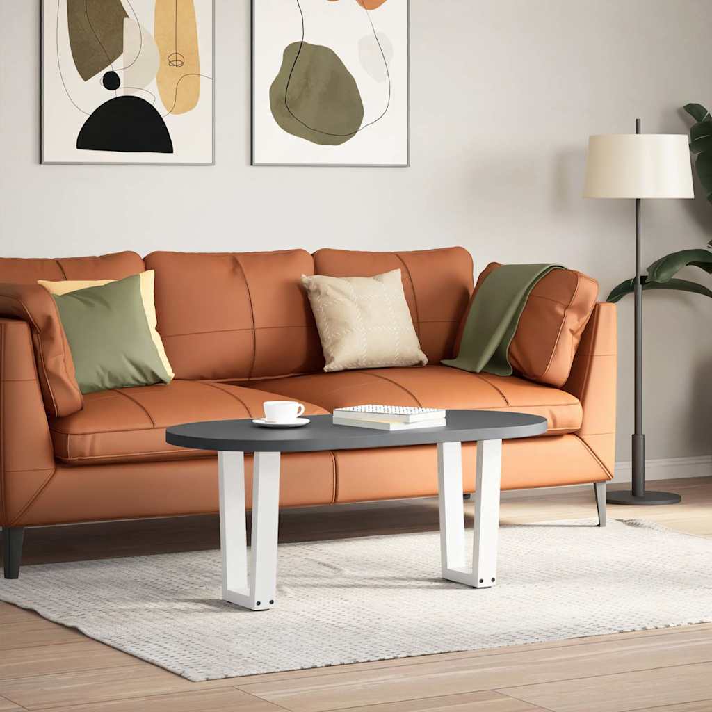 Pés para mesa de centro em v 2 peças branco 38x(42-43,3) cm aço