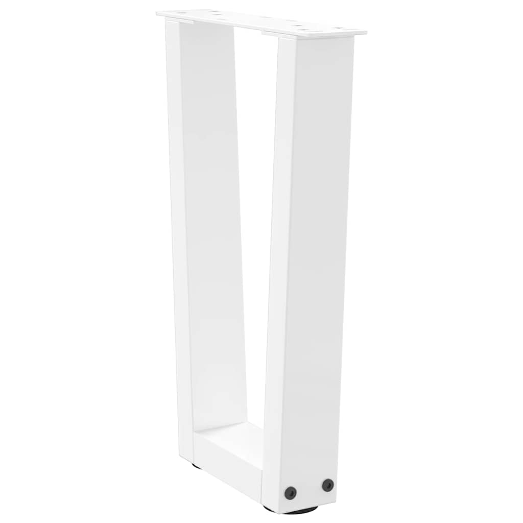 Pés para mesa de centro em v 2 peças branco 38x(42-43,3) cm aço