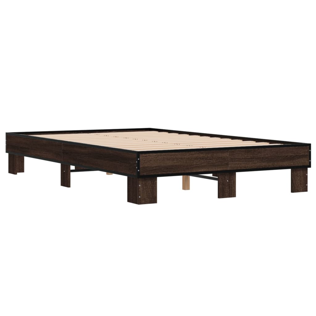 Estrutura de cama 140x190cm derivados madeira/metal