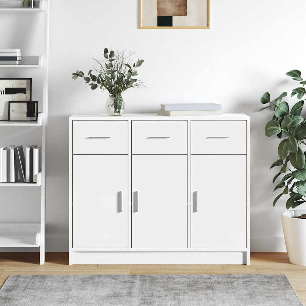 Aparador branco 91x28x75 cm madeira engenheirada