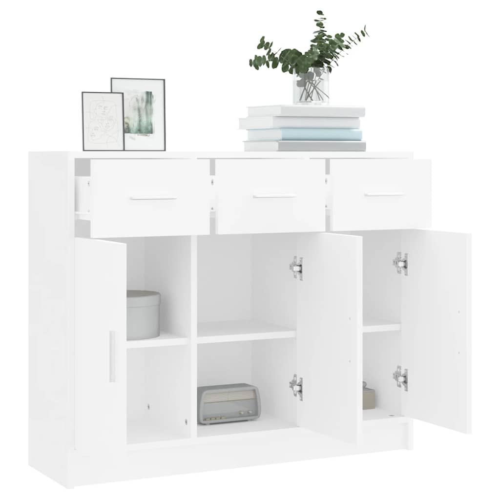 Aparador branco 91x28x75 cm madeira engenheirada