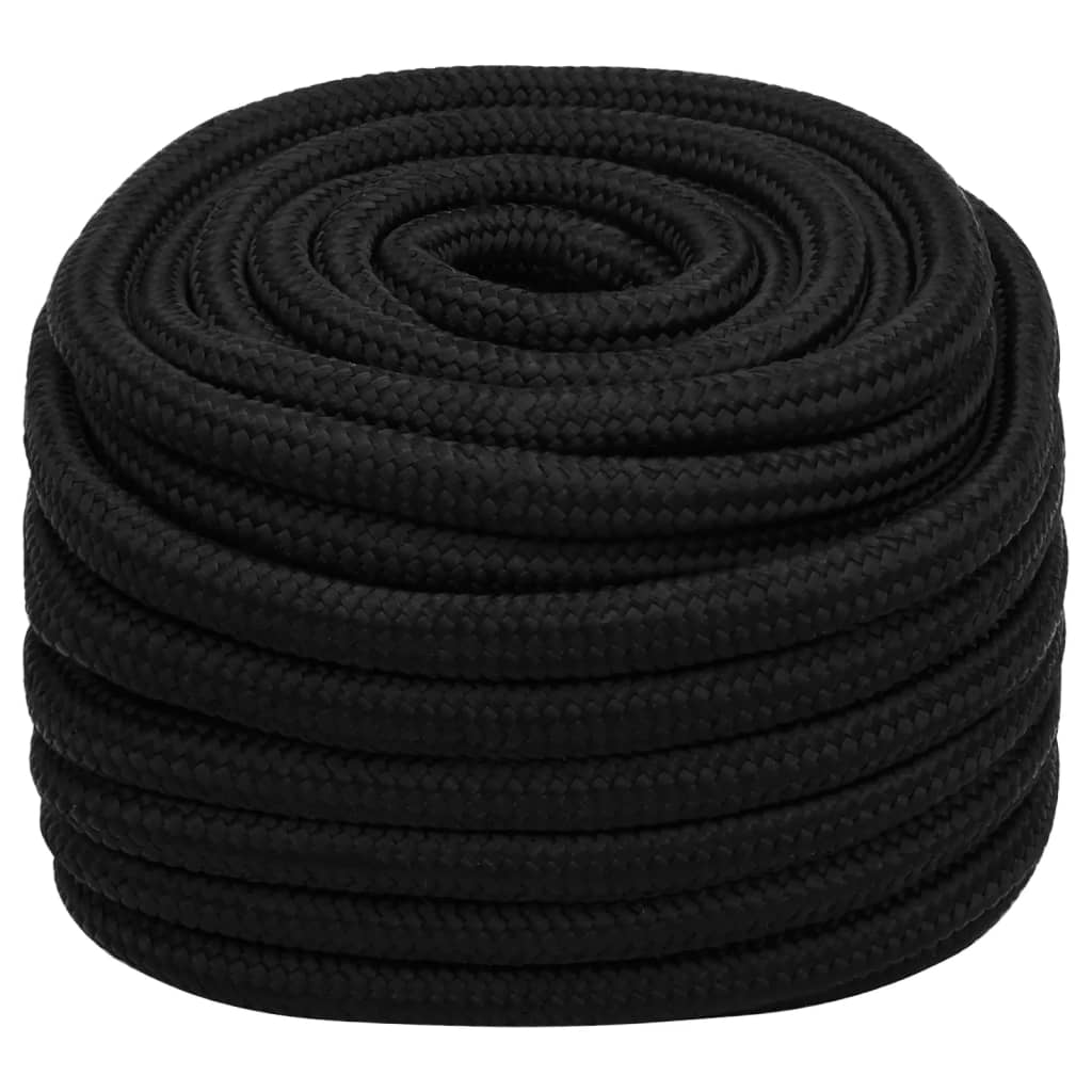Corda de trabalho 20 mm 25 m poliéster preto