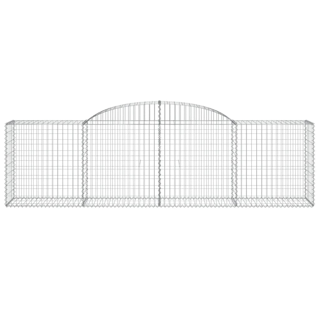 Cestos gabião arqueados 17pcs 300x50x80/100cm ferro galvanizado