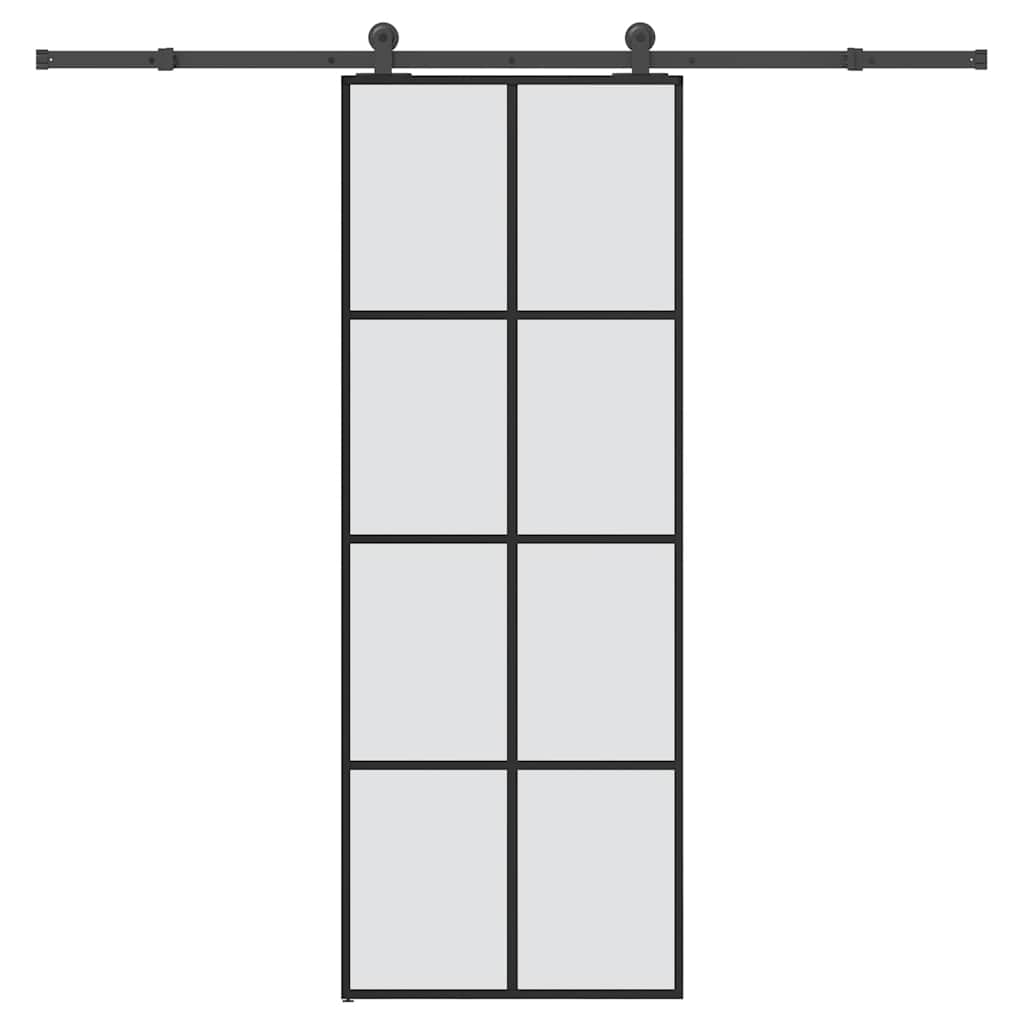 Porta deslizante c/ conj. ferragens 76x205cm vidro esg/alumínio