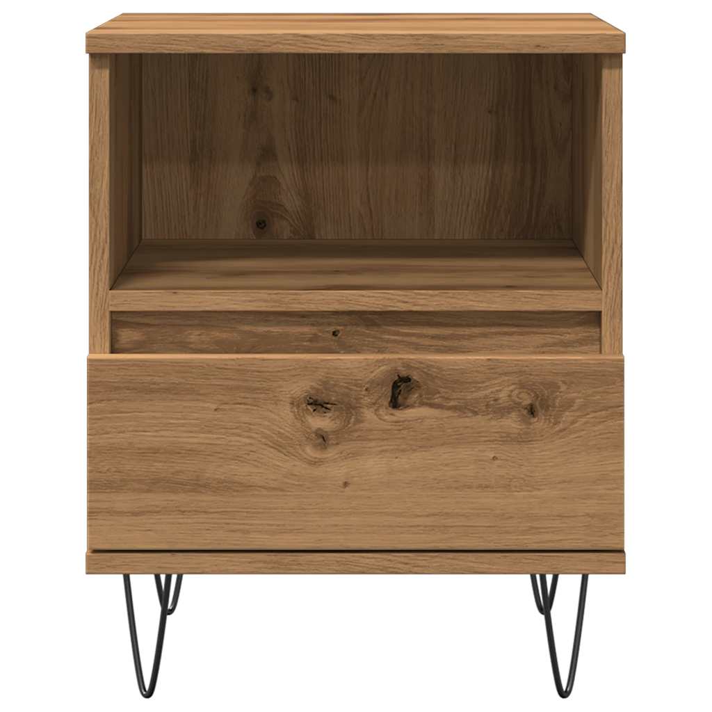 Mesa cabeceira 40x35x50 cm derivados madeira carvalho artisiano