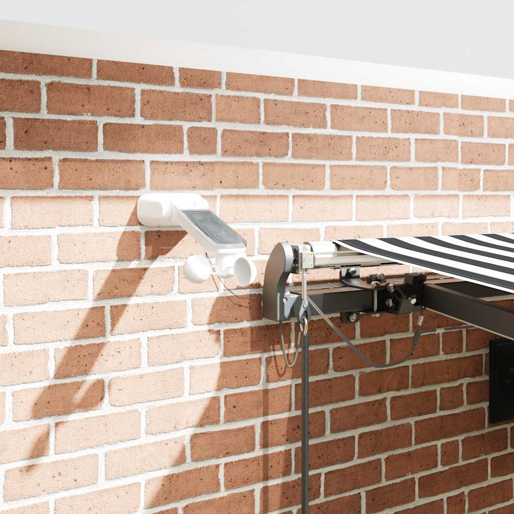 Toldo retrátil automático com leds 450x300 cm antracite/branco