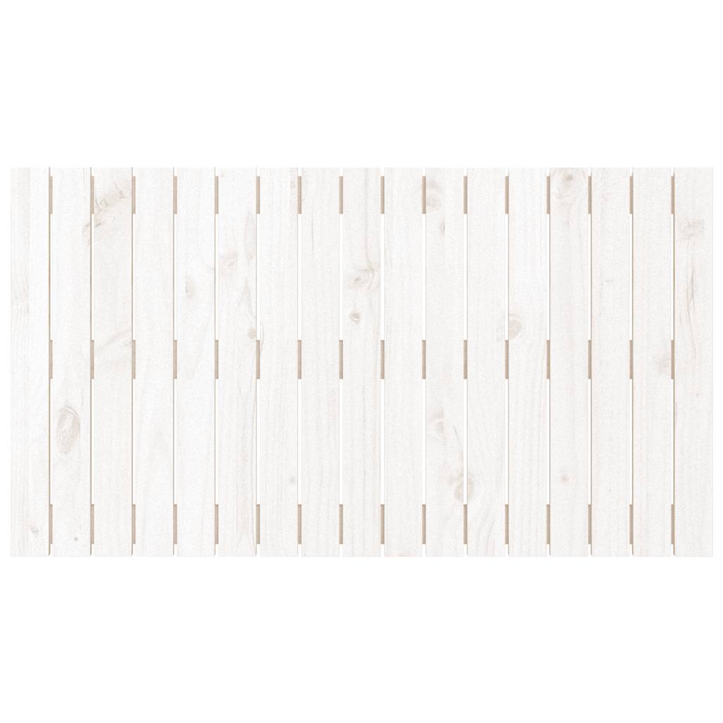Cabeceira de parede 108x3x60 cm madeira de pinho maciça branco