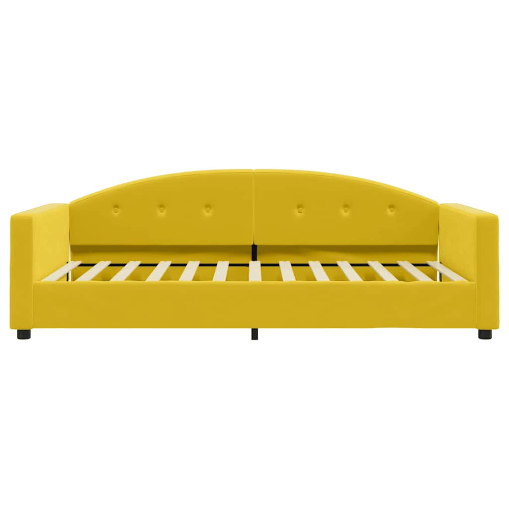 Sofá-cama 100x200 cm veludo amarelo