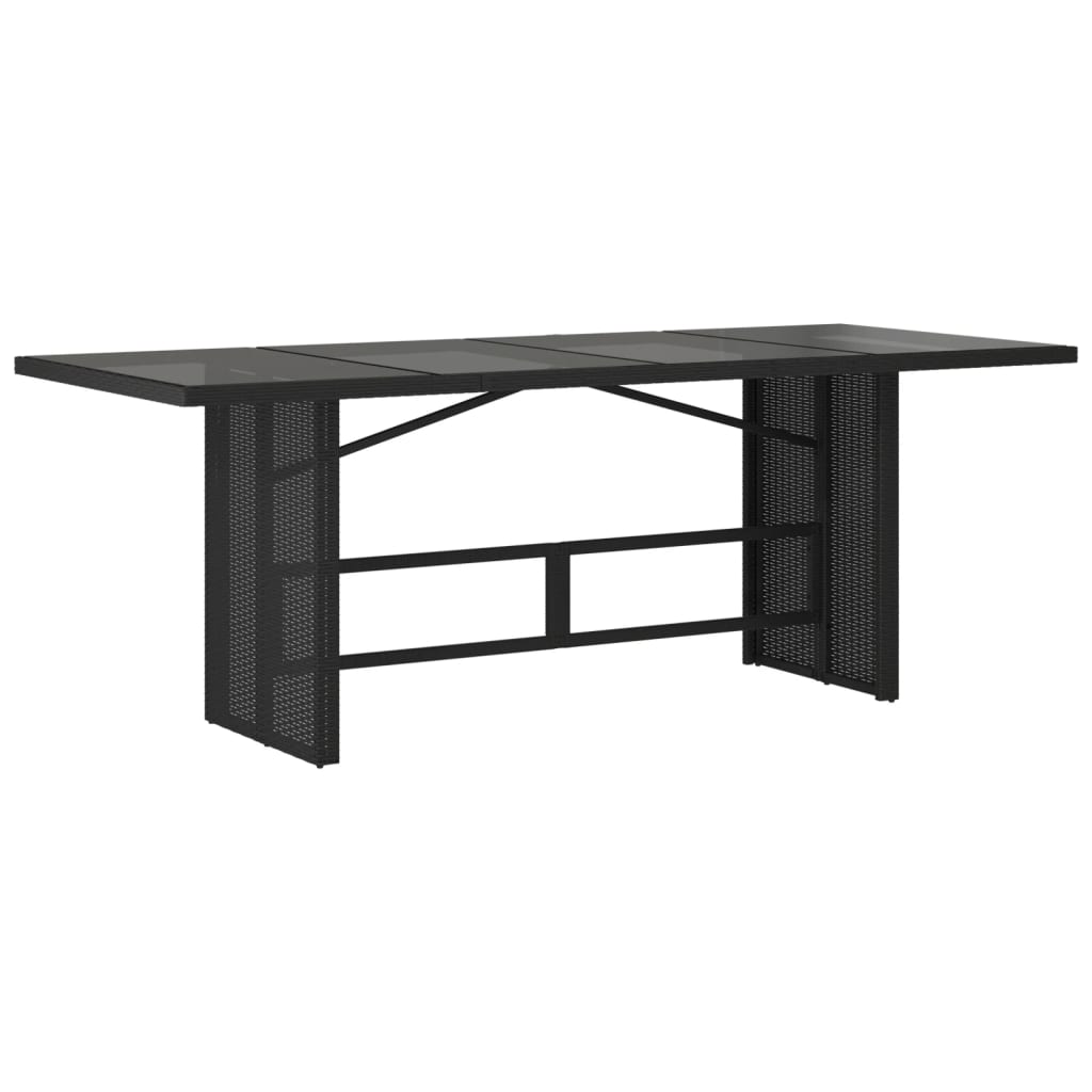 7 Pcs conjunto de jantar p/ jardim c/ almofadões vime PE preto