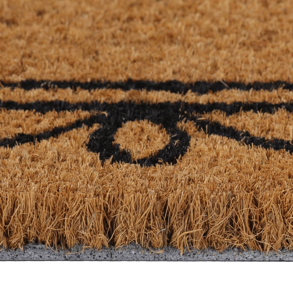 Tapete de porta 45x75 cm fibra de coco tufada natural