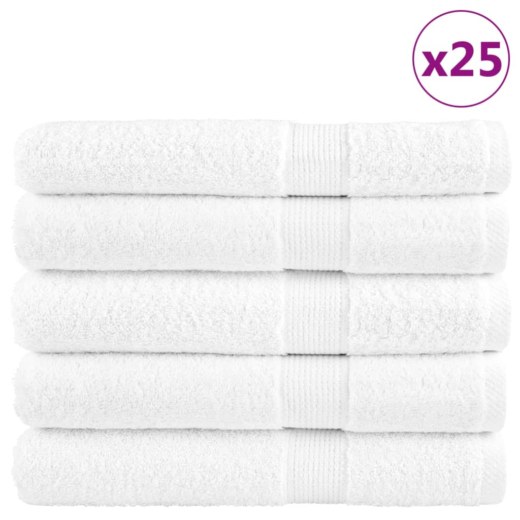 Toalhas premium solund 25 pcs 100x200 cm 600 gsm branco